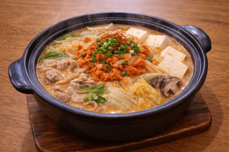 豆乳キムチ鍋をイメージできる画像